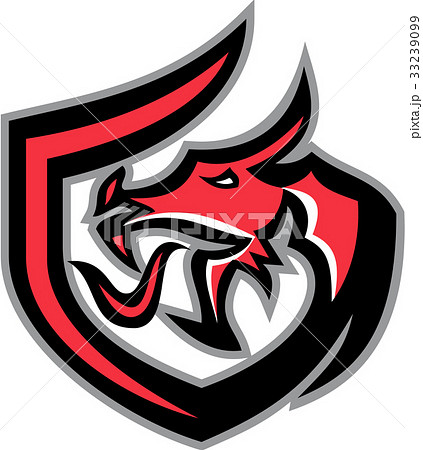 龍の横顔 龍 横顔のイラスト素材