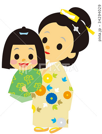 武家女性 江戸時代のイラスト素材