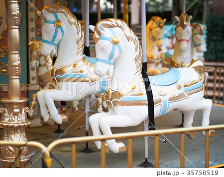 激レア】アンティーク メリーゴーランドの白馬 飾り用【遊園地・テーマパーク】 - その他