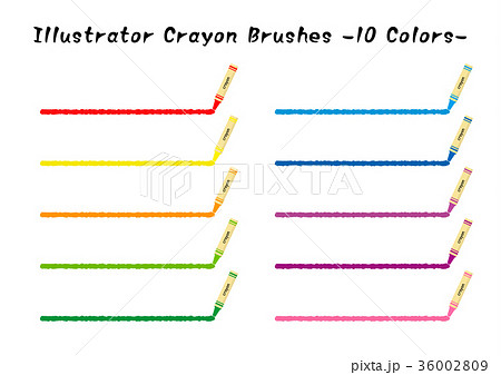 クレヨン カラー 描く 素材のイラスト素材
