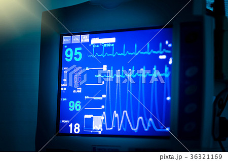 ベッドサイドモニターの写真素材