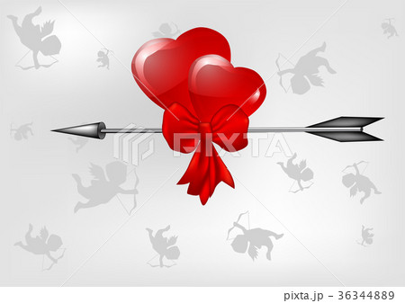 武器 矢 弓 ハート Loveの写真素材