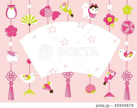 雛のつるし飾りのイラスト素材