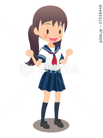 セーラー服 女子高生 ツインテールのイラスト素材 - PIXTA