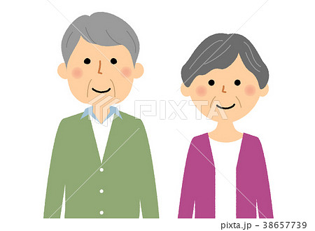 人物 おじいちゃん おばあちゃん シニアのイラスト素材