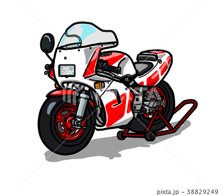 可愛いバイクのイラスト素材 38829249 Pixta