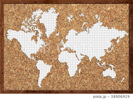 世界地図 地図 切り絵 切り抜きのイラスト素材