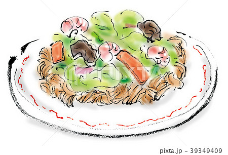 皿うどんのイラスト素材