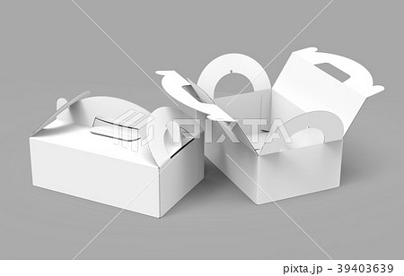 ケーキ箱の写真素材