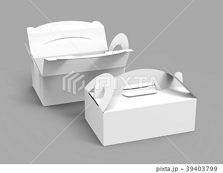 ケーキ箱の写真素材