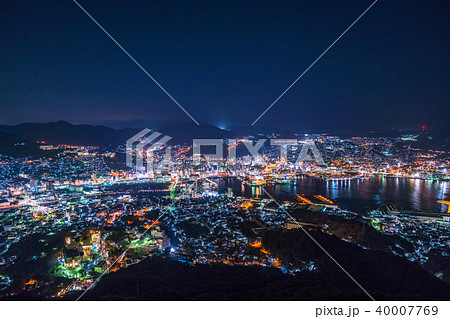 長崎 夜景の写真素材