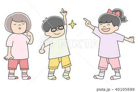 人物 幼児 子ども 考えるのイラスト素材