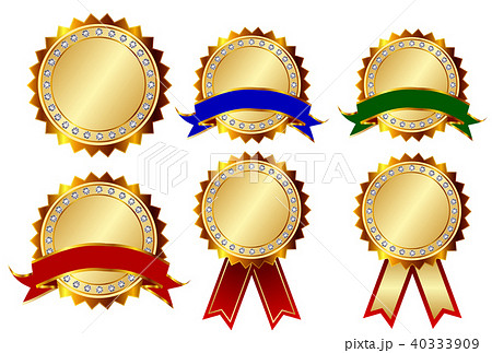 メダル フレーム 金 金メダルのイラスト素材