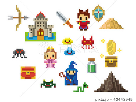 城 ドット絵 お城 ゲームの写真素材 Pixta