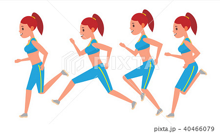 ジョギング マラソン アニメーション 走るの写真素材