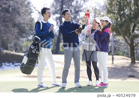 ゴルフコンペの写真素材