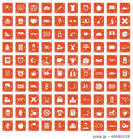 オレンジ オレンジ色 100 １００のイラスト素材