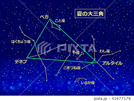 夏の大三角 星 デネブ アルタイルのイラスト素材