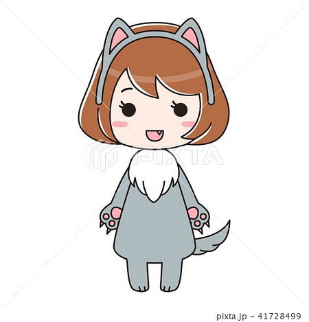 ハロウィン 仮装 コスプレ 狼のイラスト素材