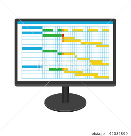 ガントチャートのイラスト素材 Pixta