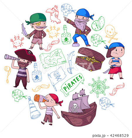 バンダナ 子供 女の子のイラスト素材