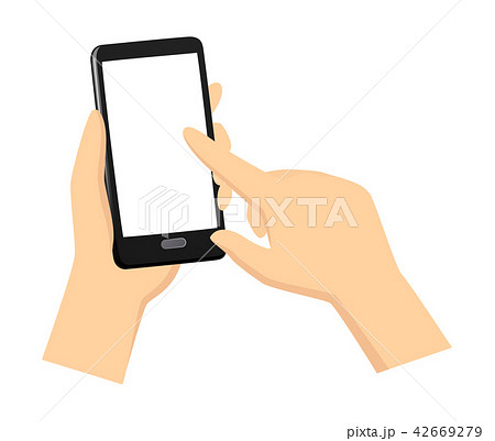 黒色 携帯電話 クリップアート スマートフォン シンプルの写真素材