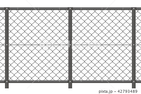 金網 フェンス 背景素材 柵のイラスト素材