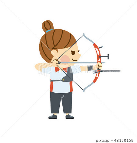 ベクター 弓道 運動 スポーツのイラスト素材