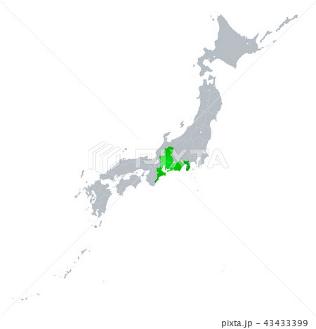 三重県地図のイラスト素材