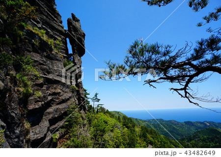 トカゲ岩の写真素材