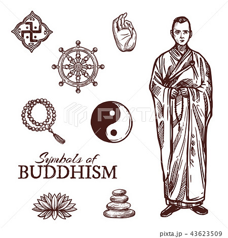 仏教 宗教 シンボル 象徴のイラスト素材