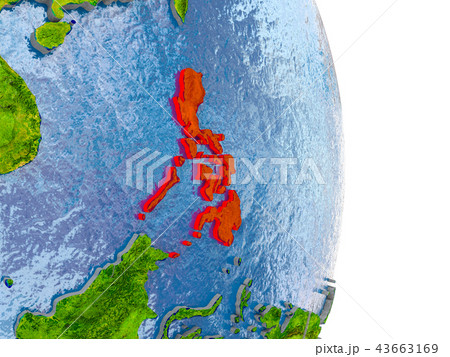 フィリピンの地図のイラスト素材