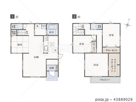 間取り図のイラスト素材