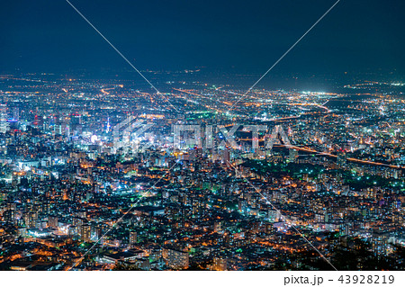 札幌夜景の写真素材