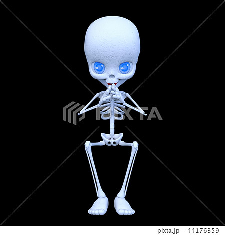 キャラクター 3d 骸骨 骨の写真素材
