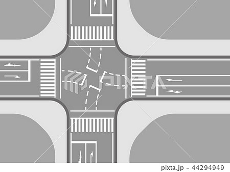 交差点 道路のイラスト素材