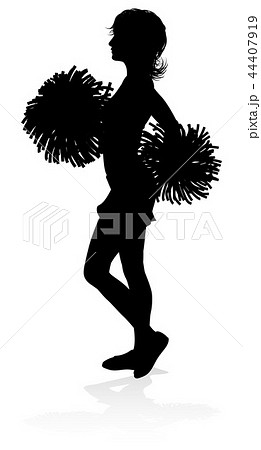 Cheerleader Pom Poms Silhouette - Stock Illustration [43601883] - PIXTA