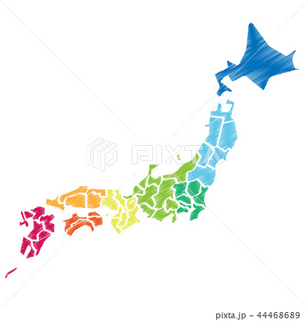 関東甲信越 日本 日本地図 地図のイラスト素材