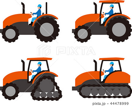 農業用トラクターのイラスト素材