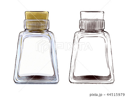 透明 瓶 コルク ガラス瓶のイラスト素材