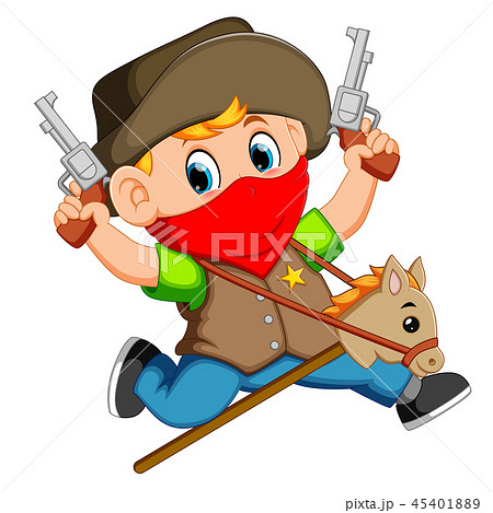 ベクター 銃 ピストル かわいいのイラスト素材