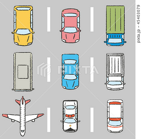 ベクター 乗り物 車 手書きのイラスト素材
