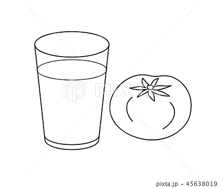ミニトマト イラスト プチトマト 塗り絵の写真素材