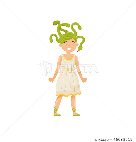 Medusa gorgon goddess, black silhouette vector - Stock Illustration  [105058943] - PIXTA