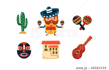 メキシコ メキシカン イラスト シンボルのイラスト素材