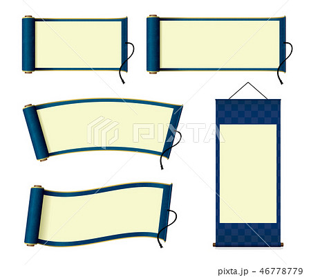 巻き物 巻物 ベクター 掛け軸のイラスト素材
