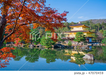 金閣寺 鹿苑寺 紅葉 秋の写真素材 - PIXTA