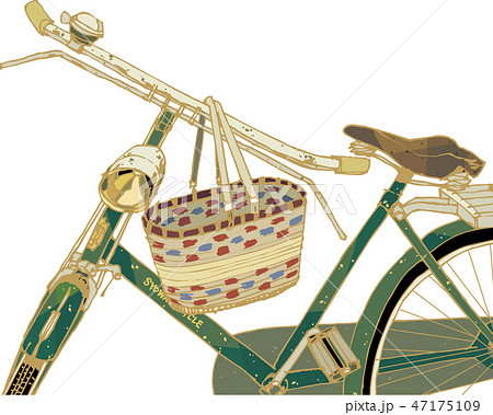 レトロ 自転車 古い 昔ののイラスト素材