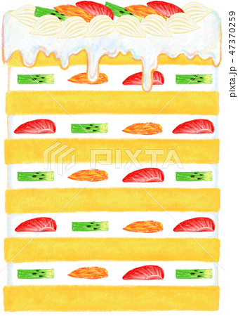 フルーツケーキのイラスト素材