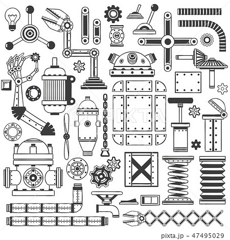 パーツ 部品 ロボット ベクターのイラスト素材 - PIXTA